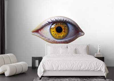 Close up of a eye on alpha channel Wall mural