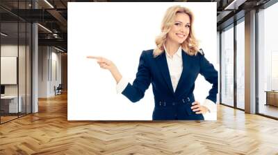  young businesswoman, showing something Wall mural