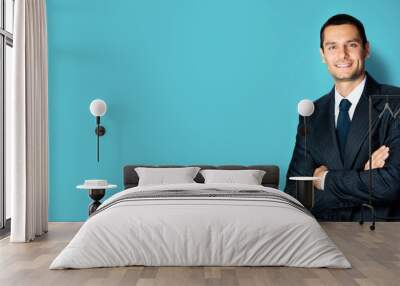 Picture of happy businessman with crossed arms Wall mural