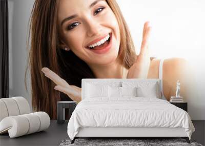 young woman showing smile Wall mural