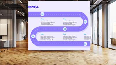 roadmap infographic template. timeline infographic vector template Wall mural