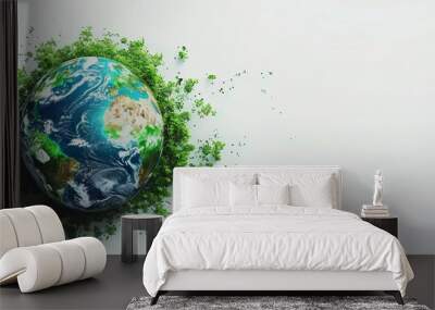 Earth day concept on white background, World environment day. Wall mural