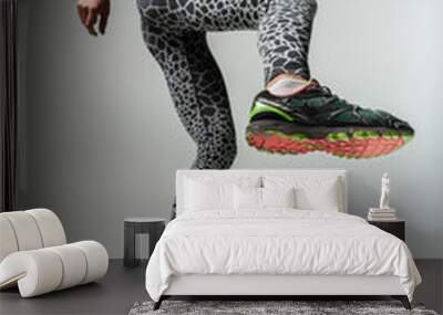 Young female person doing her morning exercise Wall mural