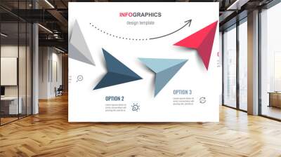 Vector Infographic design with arrows and 4 options or steps. Infographics for business concept. Can be used for presentations banner, workflow layout, process diagram, flow chart, info graph Wall mural