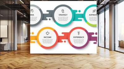 Vector Infographic design with icons and 9 options or steps. Infographics for business concept. Can be used for presentations banner, workflow layout, process diagram, flow chart, info graph Wall mural