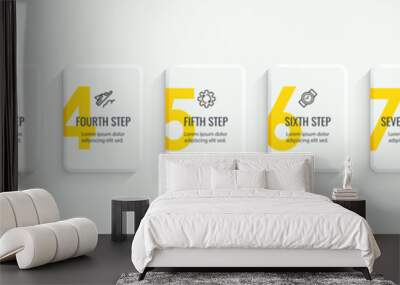 Vector infographic template Wall mural