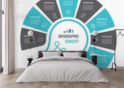 Vector infographic template Wall mural