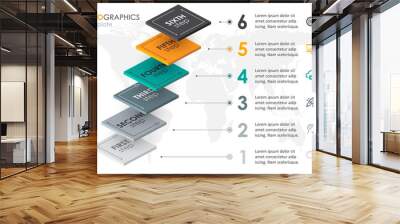 Vector infographic template Wall mural