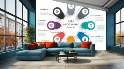 Vector infographic template Wall mural