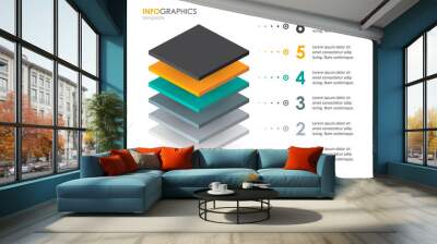 Vector infographic template Wall mural