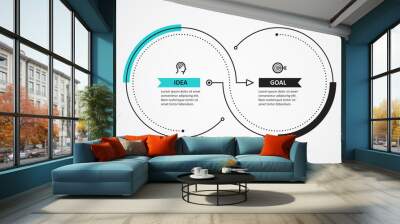 Vector infographic template Wall mural