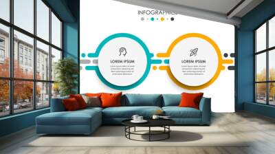 Vector infographic template Wall mural