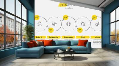 Vector infographic template Wall mural