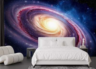 Majestic spiral galaxy shining in the vast cosmos Wall mural