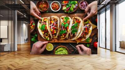  colorful taco spread Wall mural