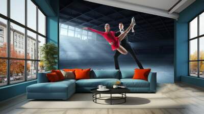 Figure skating couple Wall mural