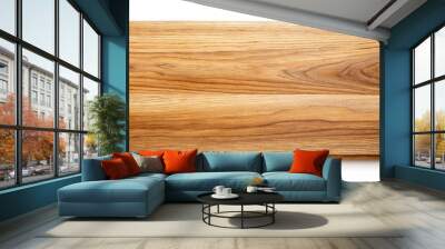 Closeup of a natural solid hardwood plank Wall mural