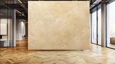 Cream concrete wall background for interior design, texture, cement, smooth, surface, architecture, modern, minimalist Wall mural