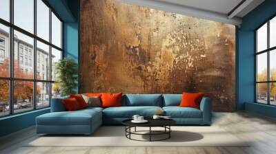  Brass and copper textures in brushed surfaces  Wall mural