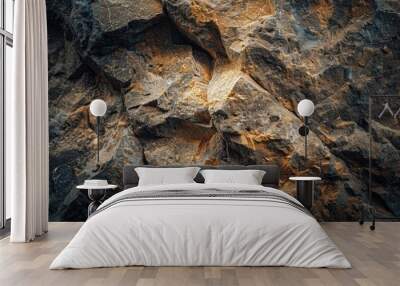 Close up shot of sandstone texture with vignette and bright spot. Wall mural