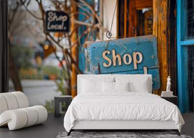 A storefront with a sign saying 