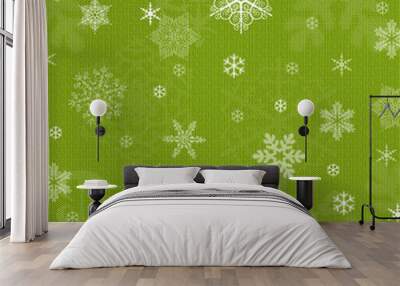 Green winter Christmas background Wall mural