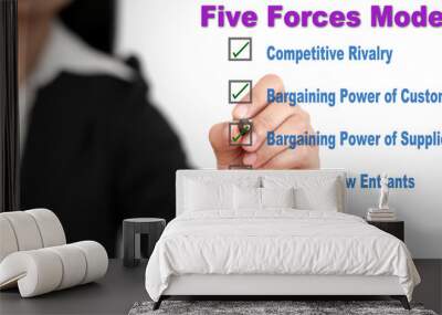 five forces business list Wall mural