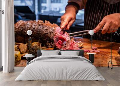 Wagyu beef roast prime rib Wall mural