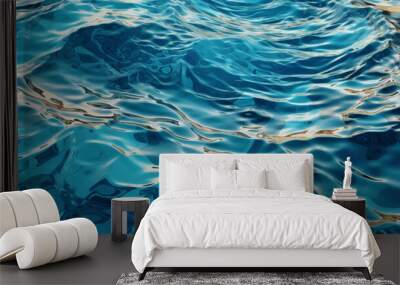 background water sea blue summer texture ripple abstract ocean wave banner. generative ai. Wall mural