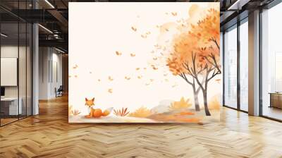 Predator animal forest mammal red wildlife wild fur nature fox Wall mural