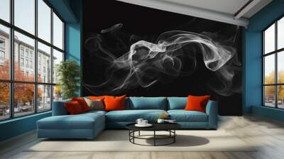 Abstract digital smoke on isolated background. Fog or steam texture overlays. Wall mural