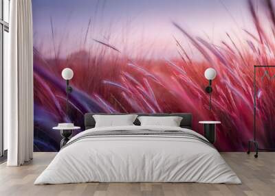 backdrop with smooth strokes in maroon and slate twilight meadows diffused glow Wall mural