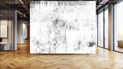 Black and white scratched grunge isolated on background, old film effect. Distressed retro paper abstract stock illustration cracked texture overlays for space or text. Wall mural