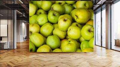 Organic apples on a farmer's market stall Wall mural