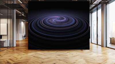 Nebula spiral on dark space background. Digital artwork. Fractal graphics. Wall mural