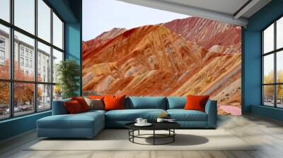 Danxia National Geological Park en Zhangye, China Wall mural