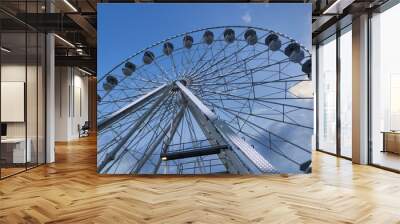 ferris wheel on a blue sky Wall mural