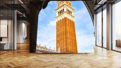 Historic bell tower in San Marco square in Venice, Italy Wall mural