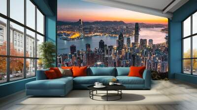 Hong Kong by sunrise Wall mural