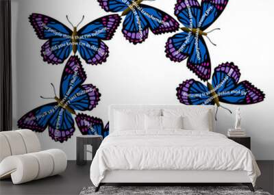 Butterfly poem 2 Wall mural