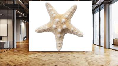 Marine life and sea creatures concept with a starfish isolated on white background with a clip path cutout Wall mural