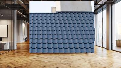 The roof of the house is covered with tiles dark gray tiles waterproof Wall mural