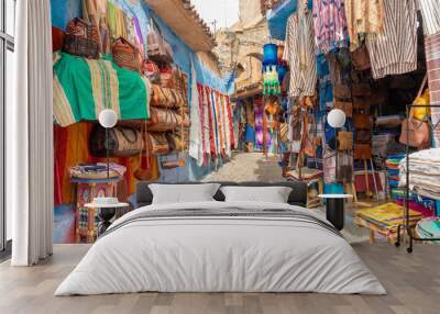 Traditional moroccan street market Wall mural