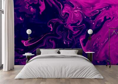 Trendy abstract colorful liquid background. Stylish marble wave texture illustraion. Wall mural