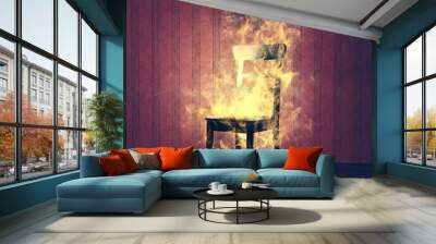 burning chair Wall mural