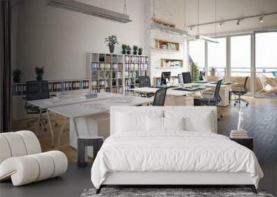 contemporary loft office Wall mural