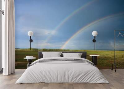 double rainbow Wall mural