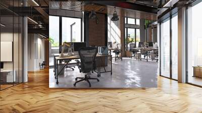 Loft style modern office Wall mural