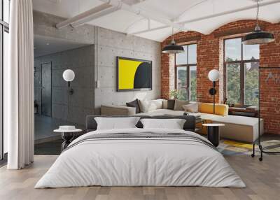 modern apartment interior Wall mural