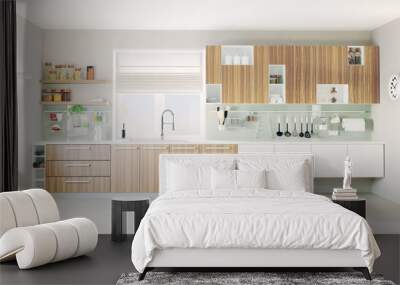 modern kitchen interior Wall mural